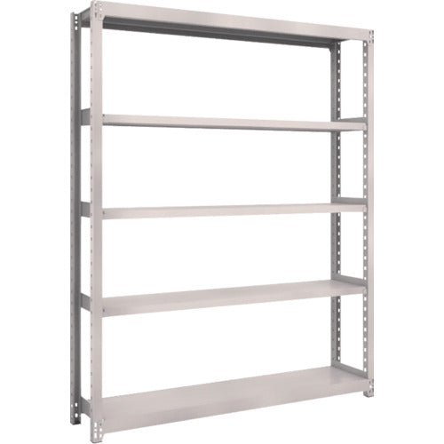 ＴＲＵＳＣＯ　スチールラック　Ｍ２型軽中量棚　１４６０×３００×Ｈ１８００　５段　単体　ネオグレー