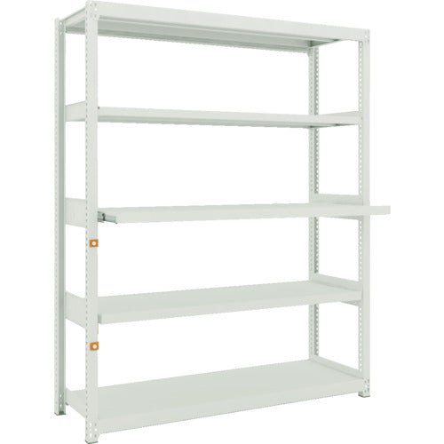 ＴＲＵＳＣＯ　スチールラック　Ｍ２型軽中量棚１４６０Ｘ４５０ＸＨ１８００　５段うちスライド２段　単体