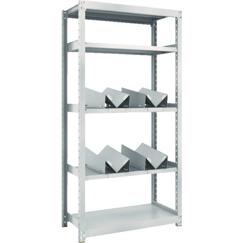 ＴＲＵＳＣＯ　スチールラック　Ｍ２型軽中量棚　１４６０Ｘ４５０ＸＨ１８００　缶受Ｘ８付