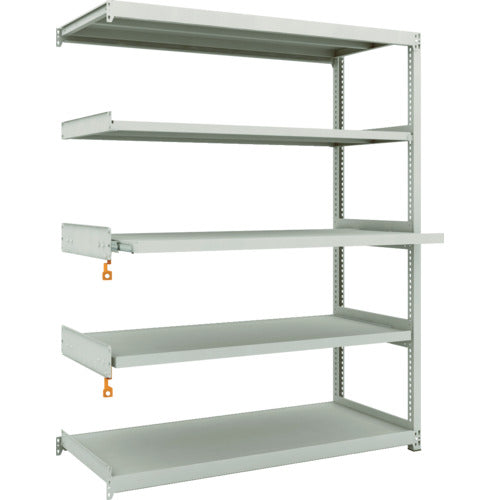 ＴＲＵＳＣＯ　スチールラック　Ｍ２型軽中量棚１４６０Ｘ６００ＸＨ１８００　５段うちスライド２段　連結