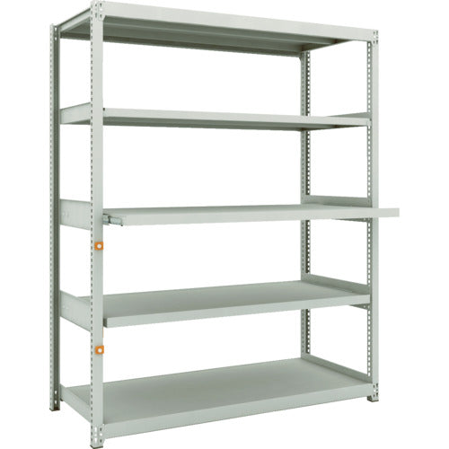 ＴＲＵＳＣＯ　スチールラック　Ｍ２型軽中量棚１４６０Ｘ６００ＸＨ１８００　５段うちスライド２段　単体