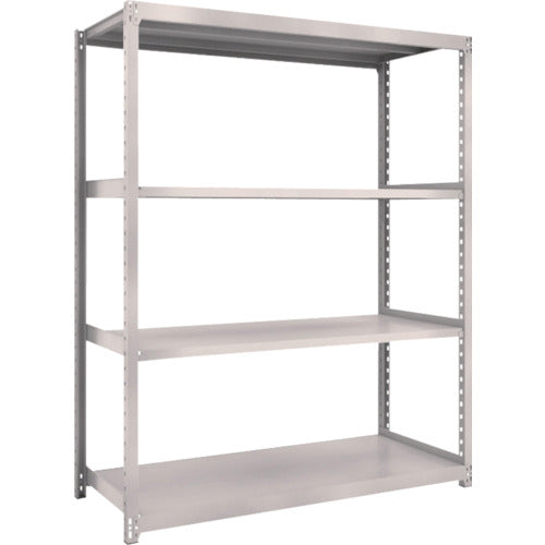 ＴＲＵＳＣＯ　スチールラック　Ｍ２型軽中量棚　１４６０×６００×Ｈ１８００　４段　単体　ネオグレー