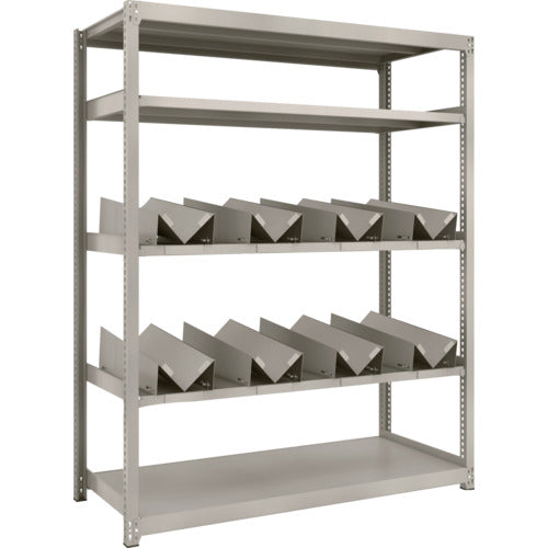 ＴＲＵＳＣＯ　スチールラック　Ｍ２型軽中量棚　１４６０Ｘ６００ＸＨ１８００　缶受Ｘ８付