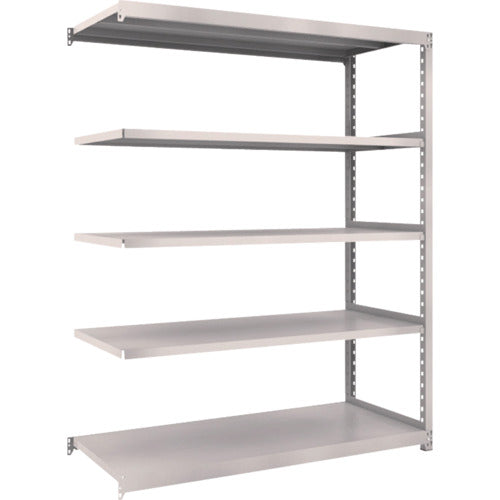 ＴＲＵＳＣＯ　　スチールラック　Ｍ２型軽中量棚　１４６０×８８０×Ｈ１８００　５段　連結　　ネオグレー
