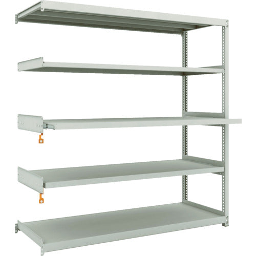 ＴＲＵＳＣＯ　スチールラック　Ｍ２型軽中量棚１７６０Ｘ６００ＸＨ１８００　５段うちスライド２段　連結