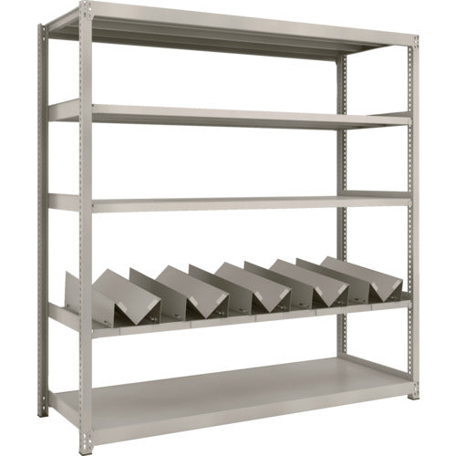 ＴＲＵＳＣＯ　スチールラック　Ｍ２型軽中量棚　１７６０Ｘ６００ＸＨ１８００　缶受Ｘ５付