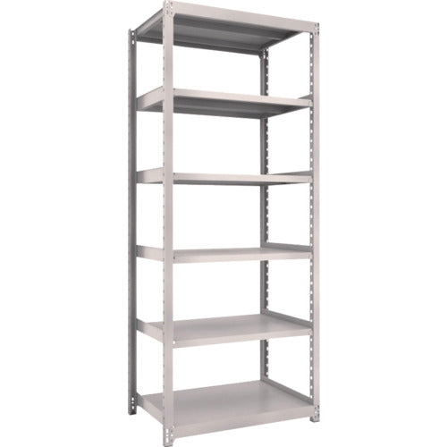 ＴＲＵＳＣＯ　　スチールラック　Ｍ２型軽中量棚　８６０×８８０×Ｈ２１００　６段　単体　　ネオグレー