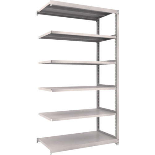 ＴＲＵＳＣＯ　スチールラック　Ｍ２型軽中量棚　１１６０×６００×Ｈ２１００　６段　連結　ネオグレー