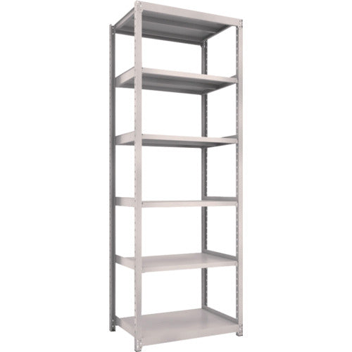 ＴＲＵＳＣＯ　　スチールラック　Ｍ２型軽中量棚　８６０×８８０×Ｈ２４００　６段　単体　　ネオグレー