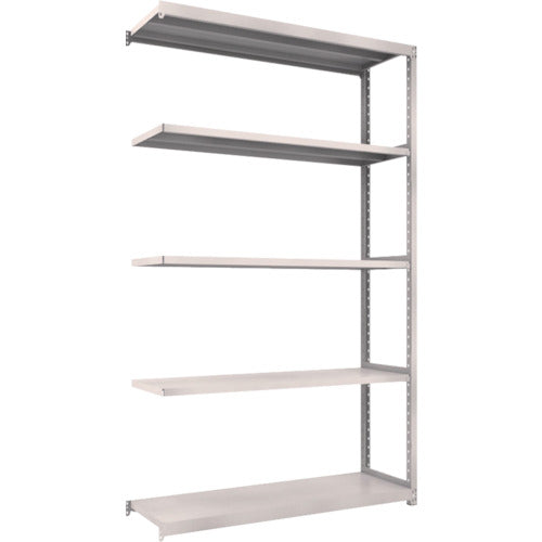 ＴＲＵＳＣＯ　スチールラック　Ｍ２型軽中量棚　１４６０Ｘ４５０ＸＨ２４００　５段　連結　ネオグレー