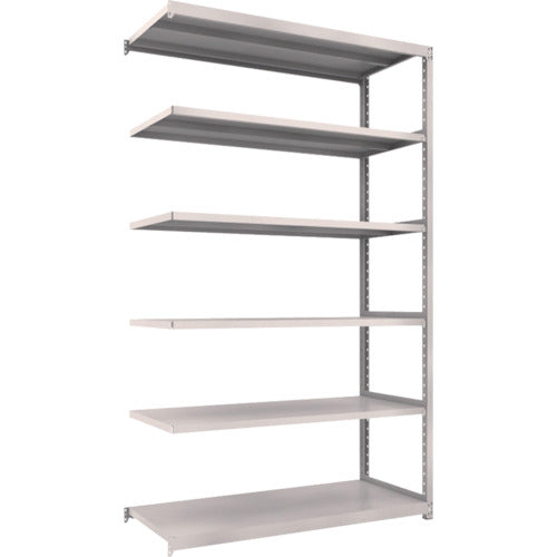 ＴＲＵＳＣＯ　スチールラック　Ｍ２型軽中量棚　１４６０×６００×Ｈ２４００　６段　連結　ネオグレー