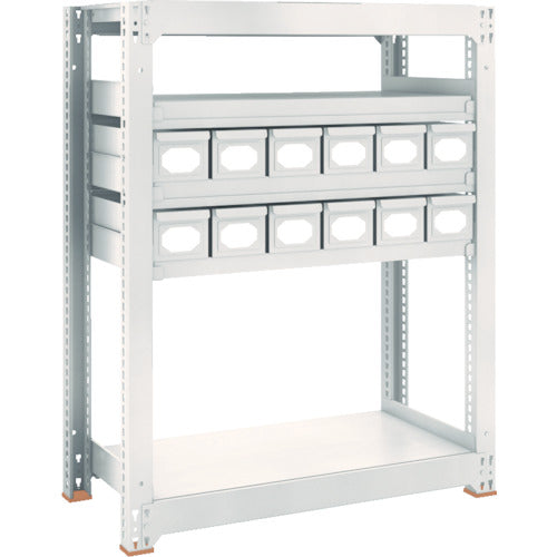 ＴＲＵＳＣＯ　スチールラック　Ｍ３型中量棚　Ｈ１２００　スチール引出付　小Ｘ１２