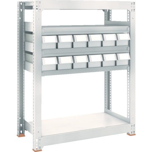 ＴＲＵＳＣＯ　スチールラック　Ｍ３型中量棚　Ｈ１２００　樹脂ＮＧ引出付　小Ｘ１２