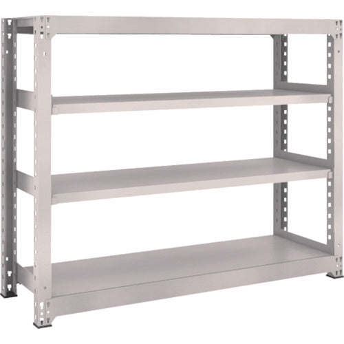 ＴＲＵＳＣＯ　スチールラック　Ｍ３型中量棚　１５００×４７１×Ｈ１２００　４段　単体　ネオグレー