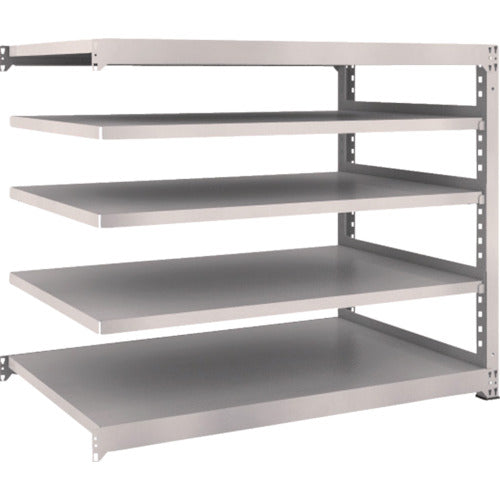 ＴＲＵＳＣＯ　スチールラック　Ｍ３型中量棚　１５００×９２１×Ｈ１２００　５段　連結　ネオグレー