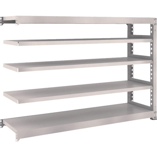 ＴＲＵＳＣＯ　スチールラック　Ｍ３型中量棚　１８００×４７１×Ｈ１２００　５段　連結　ネオグレー