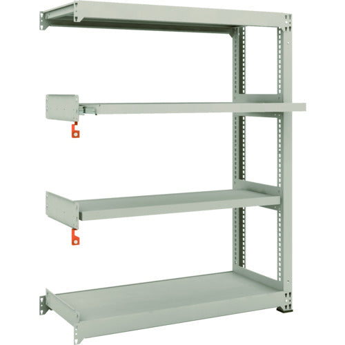 ＴＲＵＳＣＯ　スチールラック　Ｍ３型中量棚　１２００×４７１×Ｈ１５００　４段うちスライド２段　連結