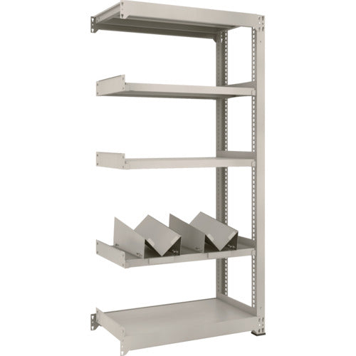 ＴＲＵＳＣＯ　一斗缶ラック　スチールラック　Ｍ３型中量棚　Ｗ９００×Ｄ４７１×Ｈ１８００　５段　連結　缶受×２付