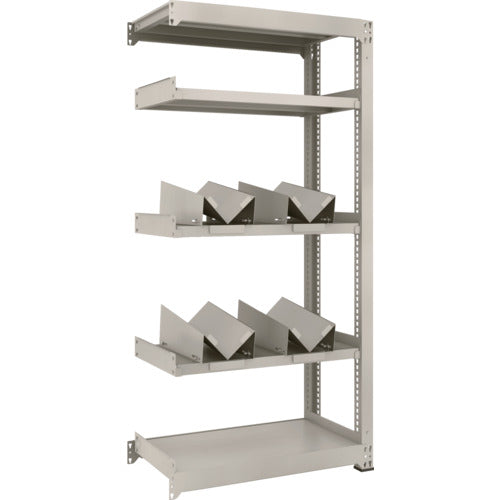 ＴＲＵＳＣＯ　一斗缶ラック　スチールラック　Ｍ３型中量棚　Ｗ９００×Ｄ４７１×Ｈ１８００　５段　連結　缶受×４付