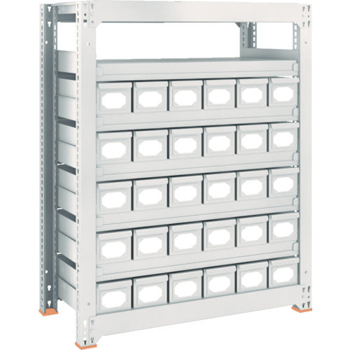 ＴＲＵＳＣＯ　スチールラック　Ｍ３型中量棚　Ｈ１８００　スチール引出付　小Ｘ１２