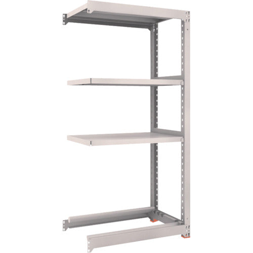 ＴＲＵＳＣＯ　スチールラック　Ｍ３型中量棚　９００Ｘ５７１ＸＨ１８００　棚板３段＋タイヤ１段　連結