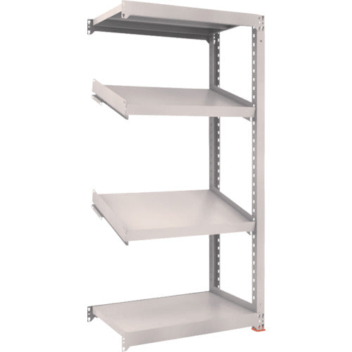 ＴＲＵＳＣＯ　スチールラック　Ｍ３型中量棚　９００Ｘ５７１ＸＨ１８００　４段　傾斜２段　連結