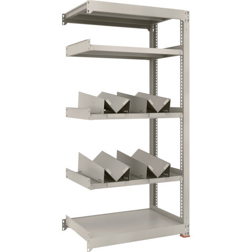 ＴＲＵＳＣＯ　一斗缶ラック　スチールラック　Ｍ３型中量棚　Ｗ９００×Ｄ５７１×Ｈ１８００　５段　連結　缶受×４付