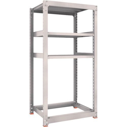 ＴＲＵＳＣＯ　スチールラック　Ｍ３型中量棚　９００Ｘ７２１ＸＨ１８００　棚板３段＋タイヤ１段