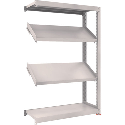 ＴＲＵＳＣＯ　スチールラック　Ｍ３型中量棚　１２００Ｘ４７１ＸＨ１８００　４段　傾斜２段　連結