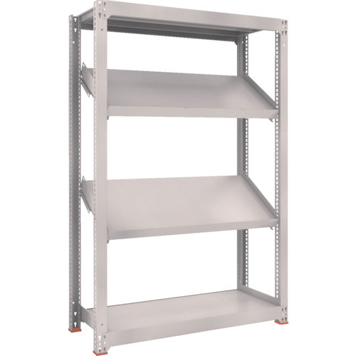 ＴＲＵＳＣＯ　スチールラック　Ｍ３型中量棚　１２００Ｘ４７１ＸＨ１８００　４段　傾斜２段