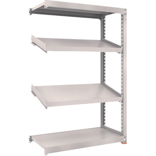 ＴＲＵＳＣＯ　スチールラック　Ｍ３型中量棚　１２００Ｘ５７１ＸＨ１８００　４段　傾斜２段　連結