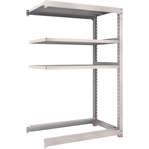 ＴＲＵＳＣＯ　スチールラック　Ｍ３型中量棚　１２００Ｘ７２１ＸＨ１８００　棚板３段＋タイヤ１段　連結