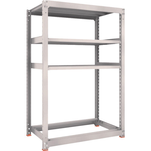 ＴＲＵＳＣＯ　スチールラック　Ｍ３型中量棚　１２００Ｘ７２１ＸＨ１８００　棚板３段＋タイヤ１段
