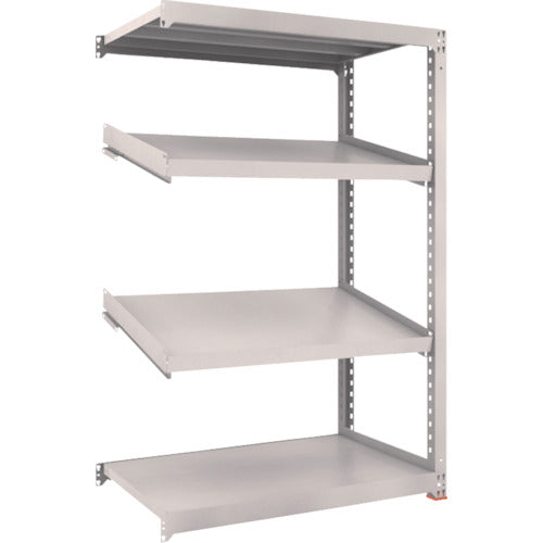 ＴＲＵＳＣＯ　スチールラック　Ｍ３型中量棚　１２００Ｘ７２１ＸＨ１８００　４段　傾斜２段　連結