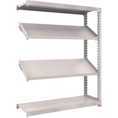 ＴＲＵＳＣＯ　スチールラック　Ｍ３型中量棚　１５００Ｘ４７１ＸＨ１８００　４段　傾斜２段　連結