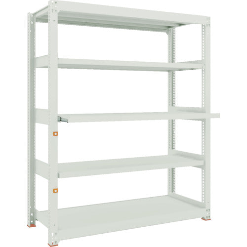 ＴＲＵＳＣＯ　スチールラック　Ｍ３型中量棚　１５００Ｘ５７１ＸＨ１８００　５段うちスライド２段　単体