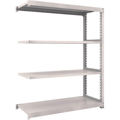 ＴＲＵＳＣＯ　スチールラック　Ｍ３型中量棚　１５００×５７１×Ｈ１８００　４段　連結　ネオグレー
