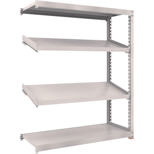 ＴＲＵＳＣＯ　スチールラック　Ｍ３型中量棚　１５００Ｘ５７１ＸＨ１８００　４段　傾斜２段　連結