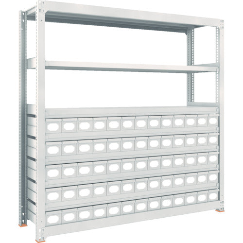 ＴＲＵＳＣＯ　スチールラック　Ｍ３型中量棚　Ｈ１８００　スチール引出付　小Ｘ６５