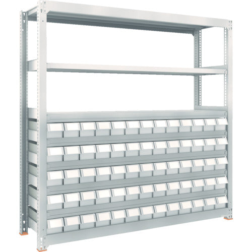 ＴＲＵＳＣＯ　スチールラック　Ｍ３型中量棚　Ｈ１８００　樹脂ＮＧ引出付　小Ｘ６５