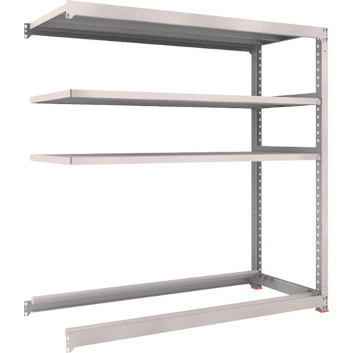 ＴＲＵＳＣＯ　スチールラック　Ｍ３型中量棚　１８００Ｘ７２１ＸＨ１８００　棚板３段＋タイヤ１段　連結