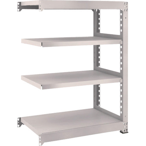 ＴＲＵＳＣＯ　スチールラック　Ｍ５型中量棚　９００×５７１×Ｈ１２００　４段　連結　ネオグレー