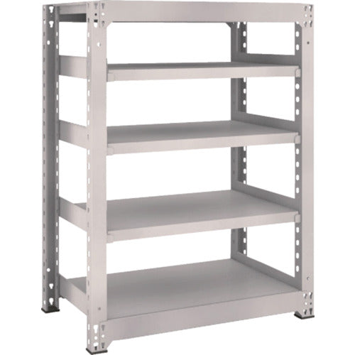ＴＲＵＳＣＯ　スチールラック　Ｍ５型中量棚　９００×５７１×Ｈ１２００　５段　単体　ネオグレー