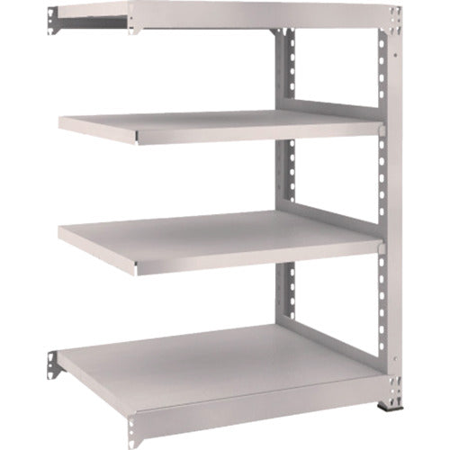 ＴＲＵＳＣＯ　スチールラック　Ｍ５型中量棚　９００×７２１×Ｈ１２００　４段　連結　ネオグレー