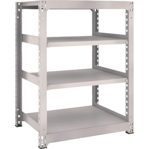 ＴＲＵＳＣＯ　スチールラック　Ｍ５型中量棚　９００×７２１×Ｈ１２００　４段　単体　ネオグレー