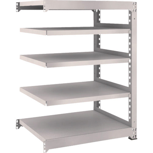 ＴＲＵＳＣＯ　スチールラック　Ｍ５型中量棚　９００×７２１×Ｈ１２００　５段　連結　ネオグレー