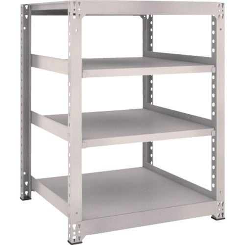 ＴＲＵＳＣＯ　スチールラック　Ｍ５型中量棚　９００×９２１×Ｈ１２００　４段　単体　ネオグレー