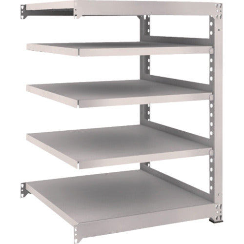 ＴＲＵＳＣＯ　スチールラック　Ｍ５型中量棚　９００×９２１×Ｈ１２００　５段　連結　ネオグレー