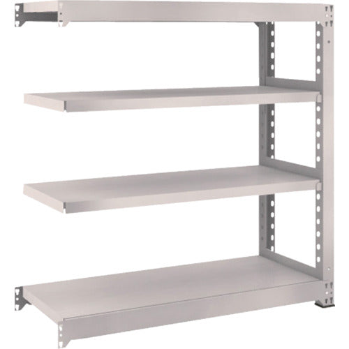 ＴＲＵＳＣＯ　スチールラック　Ｍ５型中量棚　１２００×４７１×Ｈ１２００　４段　連結　ネオグレー