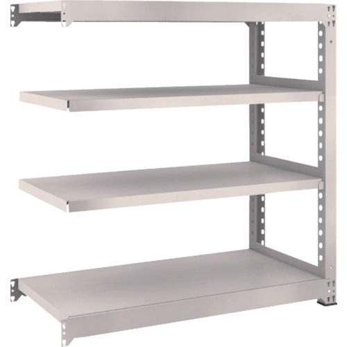 ＴＲＵＳＣＯ　スチールラック　Ｍ５型中量棚　１２００×５７１×Ｈ１２００　４段　連結　ネオグレー